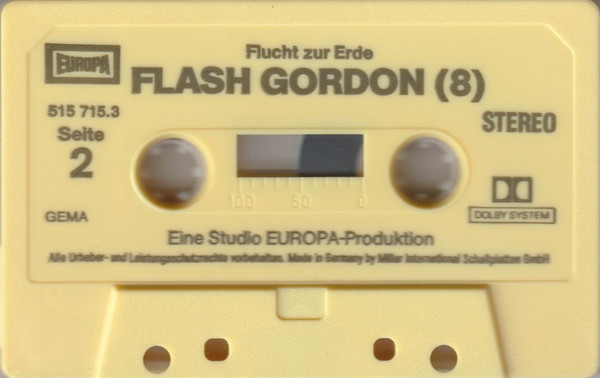Cover zu Alex Raymond - Flash Gordon 8 - Flucht Zur Erde | 1983 | Cassette, Stereo | Non-Music, Children's | Germany