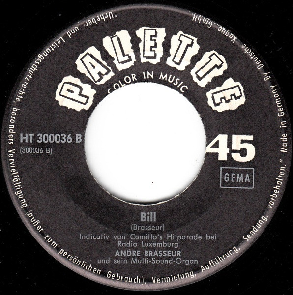 Cover zu André Brasseur - The Kid | 1968 | Vinyl, 45 RPM, 7