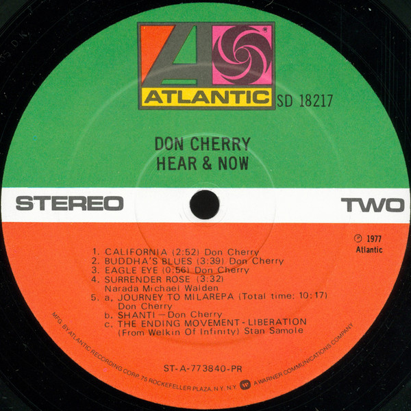 Cover zu Don Cherry - Hear & Now | Vinyl, LP, Album | Jazz | US