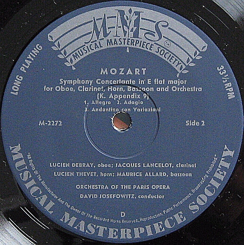 Cover zu Wolfgang Amadeus Mozart - David Oistrach, Rudolf Barshai, Moscow Chamber Orchestra / Lucien Debray • Jacques Lancelot • Lucien Thévet • Maurice Allard • Orchestre National De L'Opéra De Pari