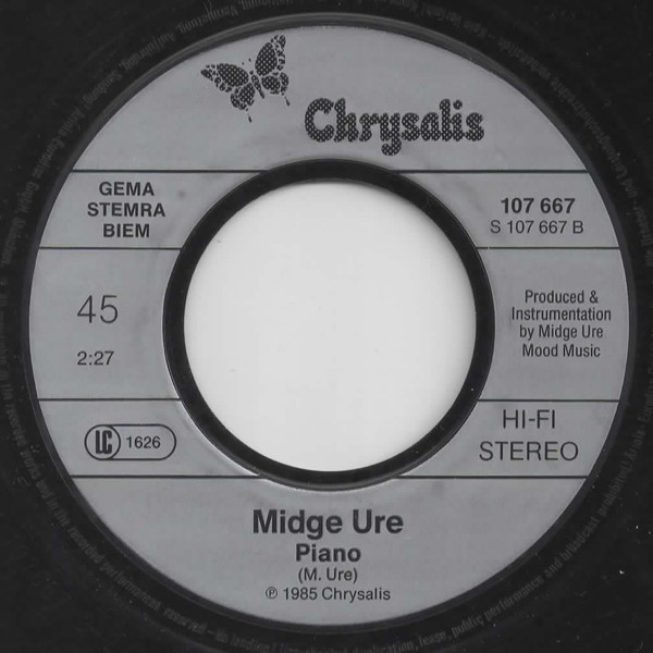 Cover zu Midge Ure - If I Was | 1985 | Vinyl, 45 RPM, 7