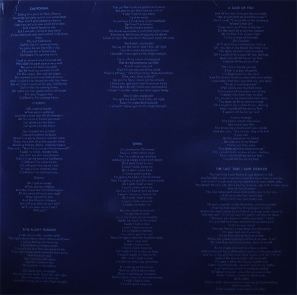 Cover zu Joni Mitchell - Blue | Vinyl, LP, Album, Stereo, Reissue | Rock | Germany