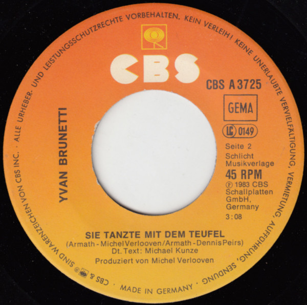 Cover zu Yvan Brunetti - Geben Und Nehmen (Hey, Hey, Hey) | 1983 | Vinyl, 45 RPM, 7