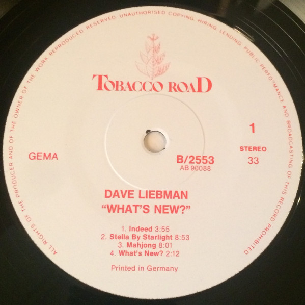 Cover zu David Liebman - What's New? | Vinyl, LP, Album | Jazz | Germany