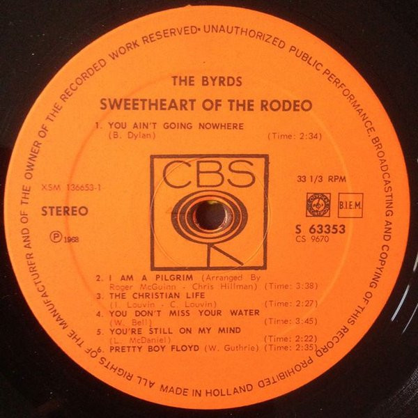 Cover zu The Byrds - Sweetheart Of The Rodeo | Vinyl, LP, Album, Stereo | Rock, Folk, World, & Country | Europe