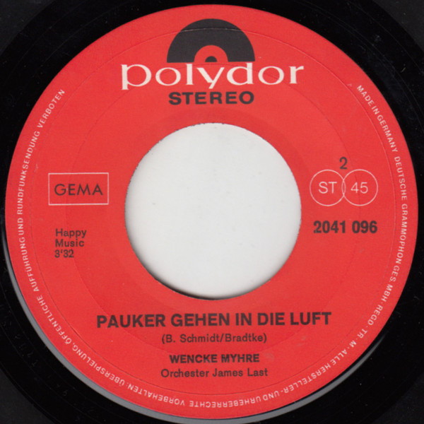 Cover zu Wencke Myhre - So Eine Liebe Gibt Es Einmal Nur / Pauker Gehen In Die Luft | Vinyl, Stereo, 45 RPM, 7