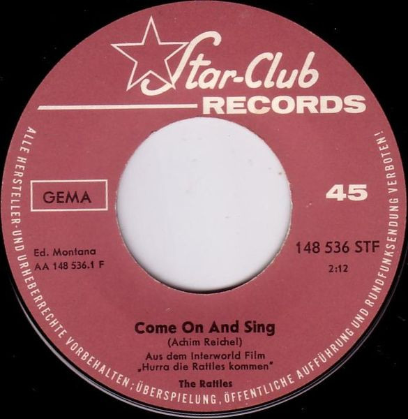 Cover zu The Rattles - Come On And Sing / Candy To Me | 1966 | Vinyl, 45 RPM, 7