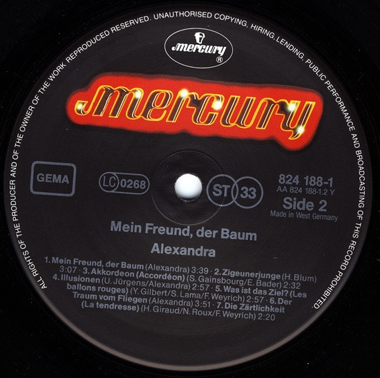 Cover zu Alexandra (7) - Mein Freund, Der Baum | Vinyl, LP, Compilation | Pop | Germany
