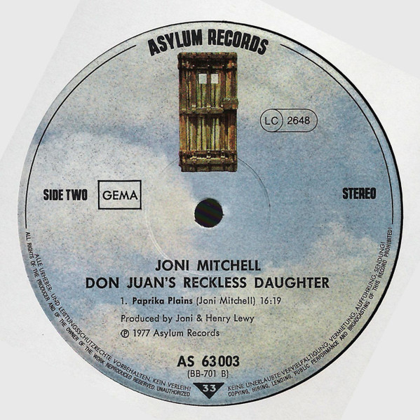 Cover zu Joni Mitchell - Don Juan's Reckless Daughter | Vinyl, LP, Album | Jazz, Rock, Pop | Germany