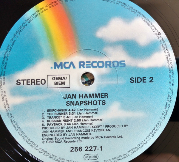 Cover zu Jan Hammer - Snapshots | 1989 | Vinyl, LP, Album | Electronic | Europe