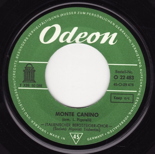 Cover zu Coro Della S.A.T. - La Montanara | Vinyl, 45 RPM, 7