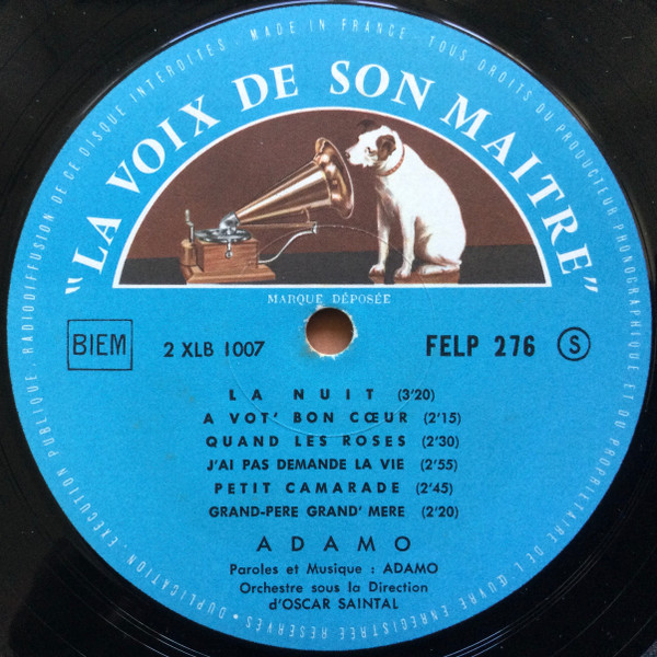 Cover zu Adamo - Adamo Volume 2 | 1965 | Vinyl, LP, Album | Pop | France