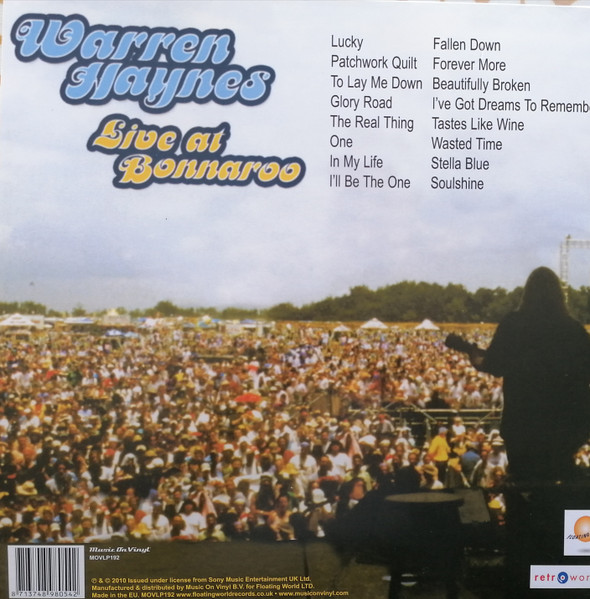 Cover zu Warren Haynes - Live At Bonnaroo | 2010 | Vinyl, LP, Album, Reissue | Rock | Europe