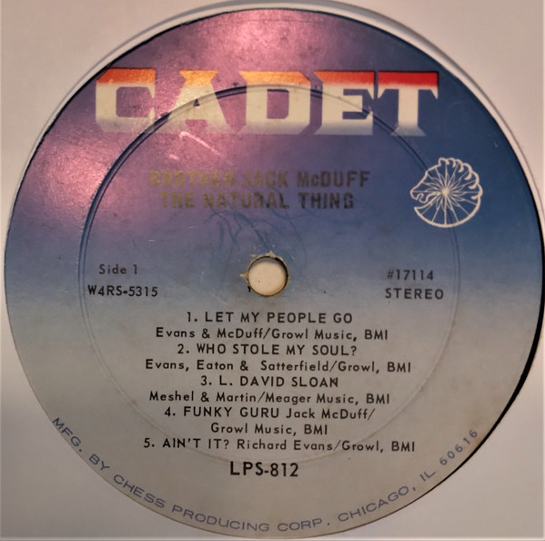 Cover zu Brother Jack McDuff - The Natural Thing | Vinyl, LP, Album, Stereo | Jazz, Funk / Soul | US