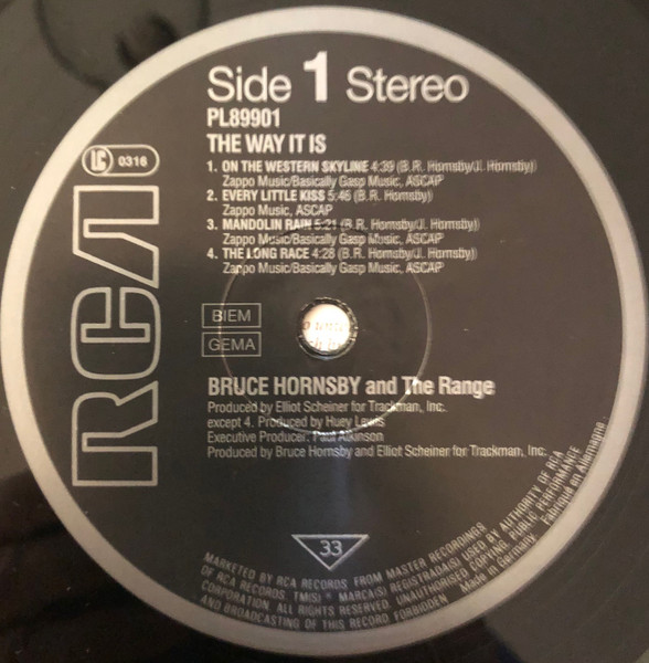 Cover zu Bruce Hornsby And The Range - The Way It Is | 1986 | LP, Album | Rock | Europe