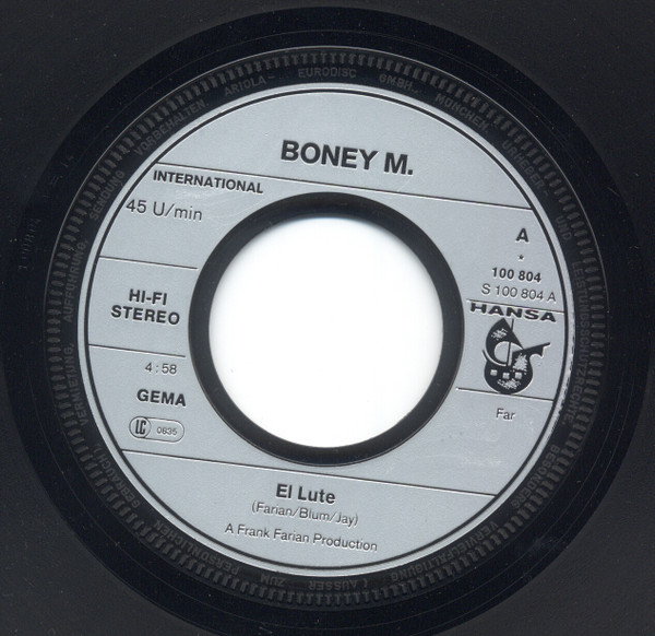 Cover zu Boney M. - El Lute / Gotta Go Home | 1979 | Vinyl, 45 RPM, 7