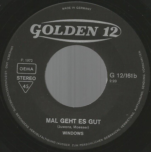 Cover zu Windows (2) - ...Und Dabei Lieben Wir Uns Wir Zwei / Mal Geht Es Gut | 1972 | Vinyl, Stereo, 45 RPM, 7