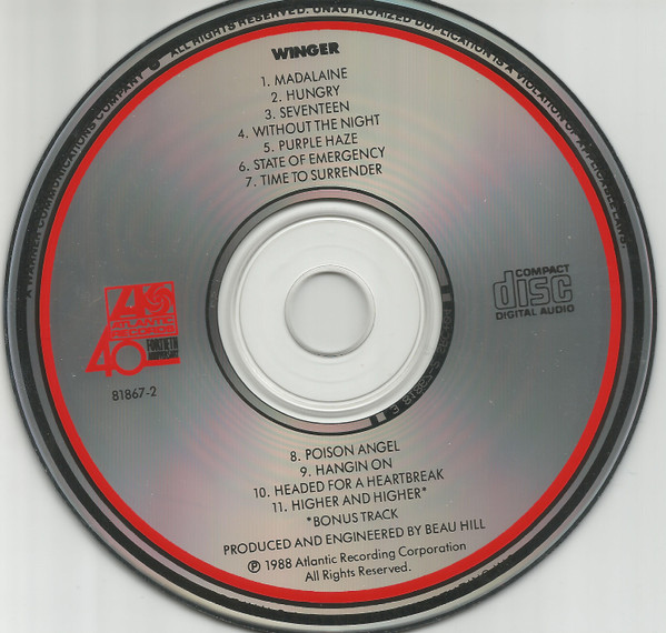 Cover zu Winger - Winger | 1988 | CD, Album | Rock | US