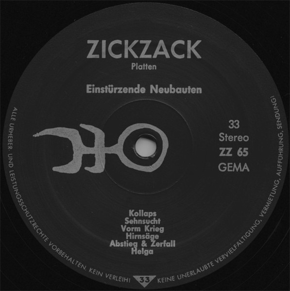 Cover zu Einstürzende Neubauten - Kollaps | 1981 | Vinyl, LP, Album, Stereo | Rock | Germany