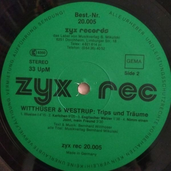 Cover zu Witthüser & Westrupp - Trips Und Träume - Der Jesuspilz - Bauer Plath | 1980 | Vinyl, LP, Album, Stereo, Reissue, Box Set, Compilation | Rock, Folk, World, & Country | Germany