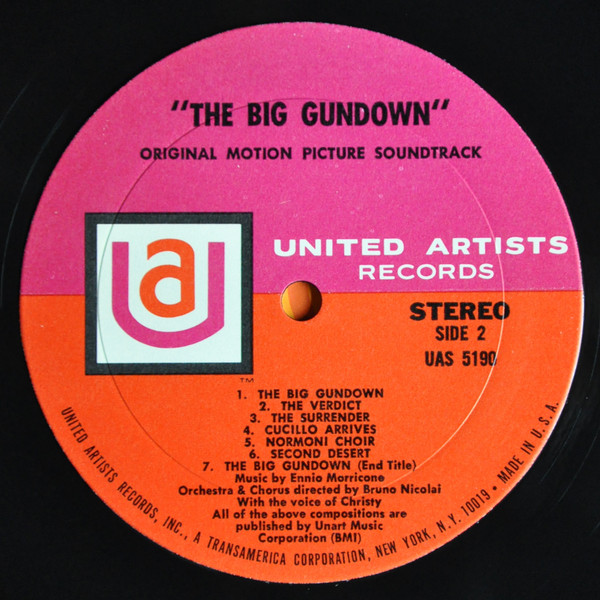 Cover zu Ennio Morricone - The Big Gundown (Original Motion Picture Soundtrack) | 1968 | Vinyl, LP, Album, Stereo | Jazz, Rock, Stage & Screen | US