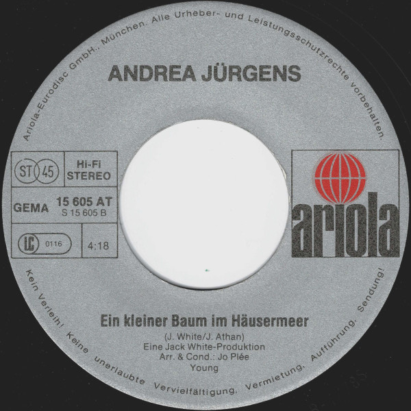 Cover zu Andrea Jürgens - Ich Zeige Dir Mein Paradies | 1978 | Vinyl, Stereo, 45 RPM, 7