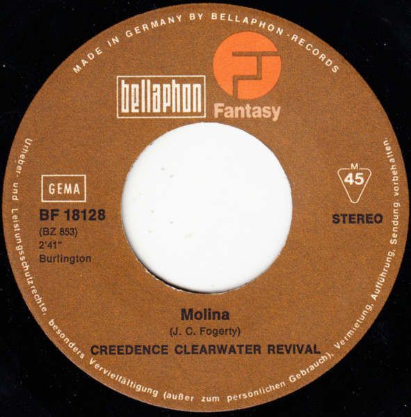 Cover zu Creedence Clearwater Revival - Molina | 1972 | Vinyl, Stereo, 45 RPM, 7