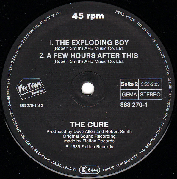 Cover zu The Cure - In Between Days | 1985 | Vinyl, 12