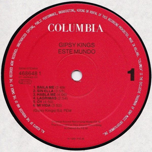 Cover zu Gipsy Kings - Este Mundo | 1991 | Vinyl, LP, Album | Folk, World, & Country | Europe