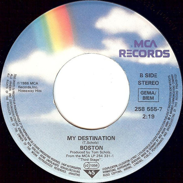 Cover zu Boston - Amanda | 1986 | Vinyl, Stereo, 45 RPM, 7