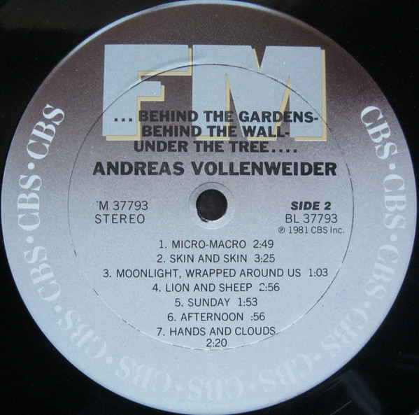 Cover zu Andreas Vollenweider - ... Behind The Gardens - Behind The Wall - Under The Tree ... | 1982 | Vinyl, LP, Album, Stereo | Electronic | US