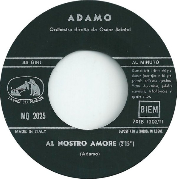 Cover zu Adamo - Amo | 1966 | Vinyl, 45 RPM, 7