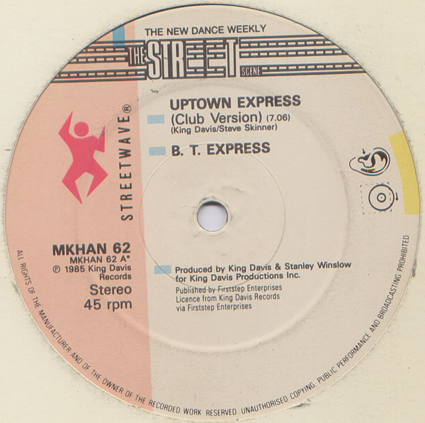 Bild B.T. Express – Uptown Express | 1985 | Vinyl, 12″, 45 RPM | Electronic | UK Schallplatten Ankauf