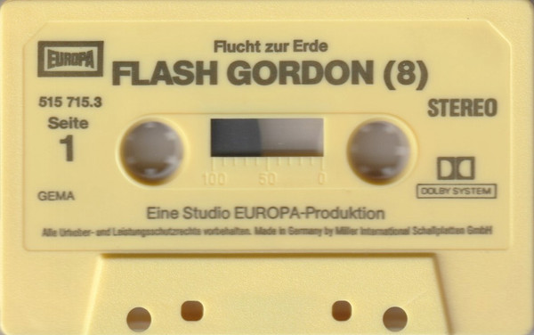 Cover zu Alex Raymond - Flash Gordon 8 - Flucht Zur Erde | 1983 | Cassette, Stereo | Non-Music, Children's | Germany