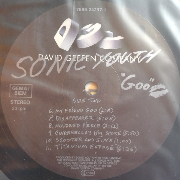 Cover zu Sonic Youth - Goo | Vinyl, LP, Album, Stereo | Rock | Europe