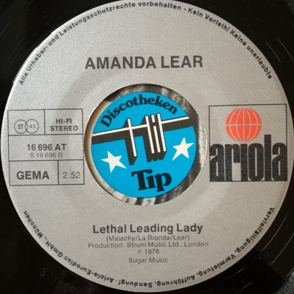 Cover zu Amanda Lear - La Bagarre | 1976 | Vinyl, 45 RPM, 7