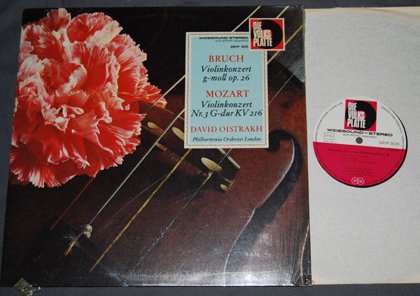 Bild David Oistrach, Max Bruch, Wolfgang Amadeus Mozart – Violinkonzert G-Moll Op. 26 / Violinkonzert Nr. 3 G-Dur KV 216 | Vinyl, LP, Stereo, Compilation | Classical | Germany Schallplatten Ankauf