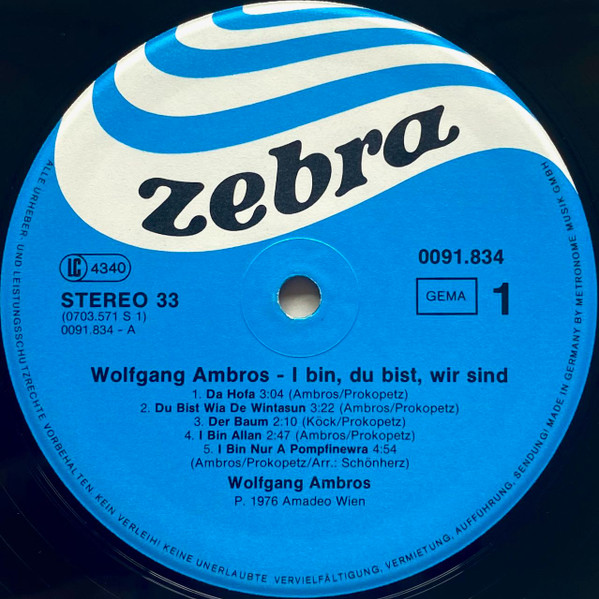 Cover zu Wolfgang Ambros - I Bin, Du Bist, Wir Sind | Vinyl, LP, Album, Stereo, Compilation | Rock, Blues, Pop, Folk, World, & Country | Germany