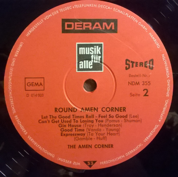 Cover zu Amen Corner - Round Amen Corner | Vinyl, LP, Album, Stereo | Rock | Germany