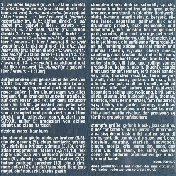 Cover zu Aktion Direkt - Stumpf | 1996 | CD, Album | Hip Hop, Rock | Germany