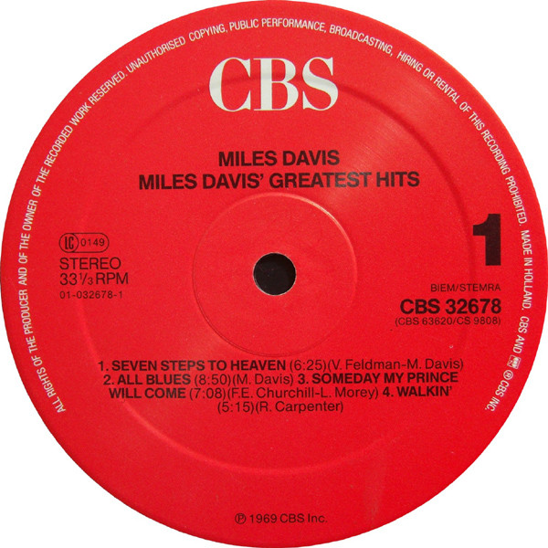 Cover zu Miles Davis - Miles Davis' Greatest Hits | Vinyl, LP, Stereo, Reissue, Compilation, Comp, RE | Jazz | Europe