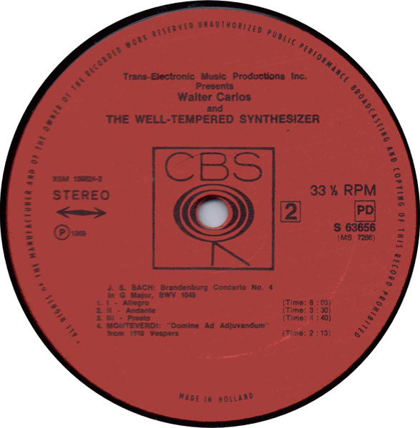 Cover zu Walter Carlos - The Well-Tempered Synthesizer | Vinyl, LP, Album, Stereo | Electronic | Netherlands