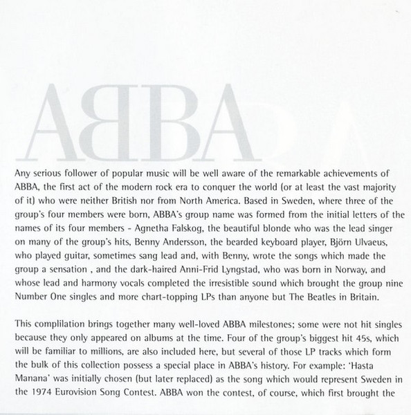 Cover zu ABBA - ABBA | 1996 | CD, Compilation | Pop | Europe