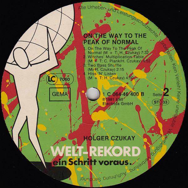Cover zu Holger Czukay - On The Way To The Peak Of Normal | 1981 | Vinyl, LP, Album | Electronic, Rock | Germany