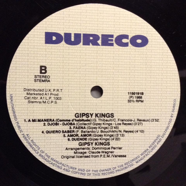 Cover zu Gipsy Kings - Gipsy Kings | 1988 | Vinyl, LP, Album, Stereo | Latin | UK & Europe