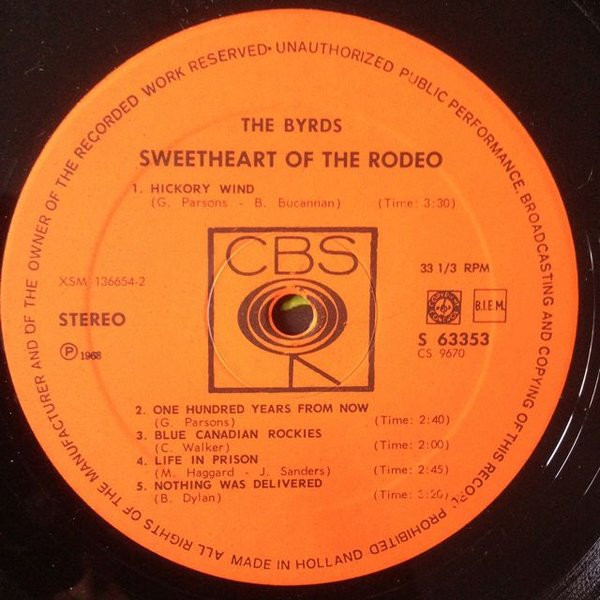 Cover zu The Byrds - Sweetheart Of The Rodeo | Vinyl, LP, Album, Stereo | Rock, Folk, World, & Country | Europe
