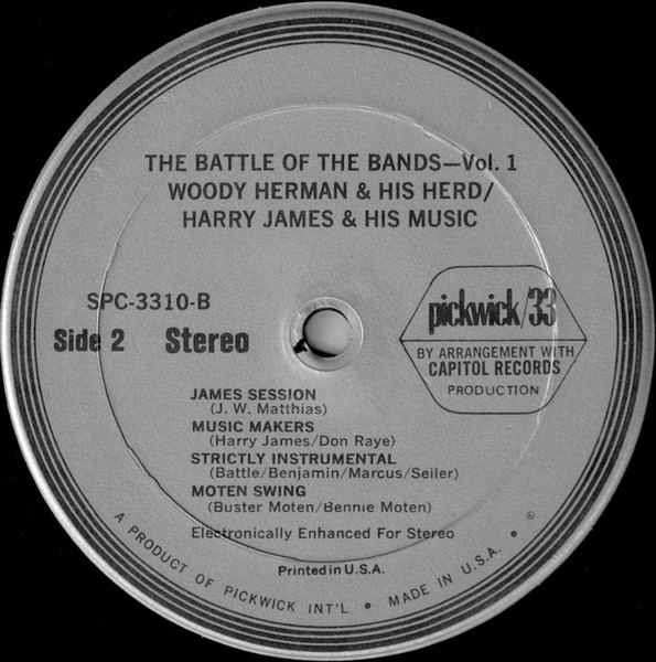Cover zu Woody Herman & The Herd Vs. Harry James & His Music Makers - The Battle Of The Bands - Vol. 1 | Vinyl, LP, Compilation | Jazz | US