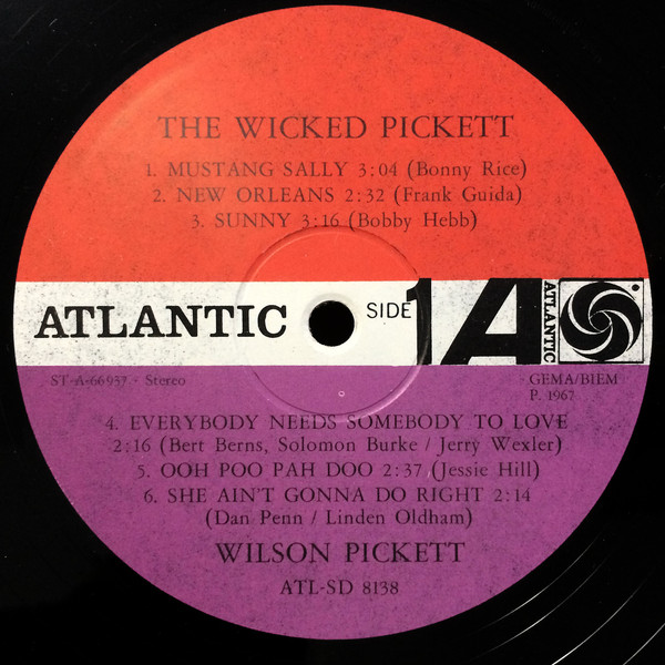 Cover zu Wilson Pickett - The Wicked Pickett | 1967 | Vinyl, LP, Album, Stereo | Funk / Soul | Germany