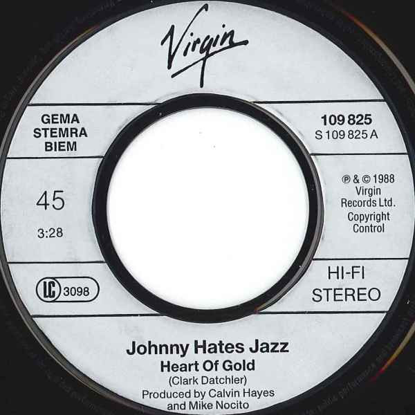 Cover zu Johnny Hates Jazz - Heart Of Gold (Remix) | 1988 | Vinyl, Stereo, 45 RPM, 7