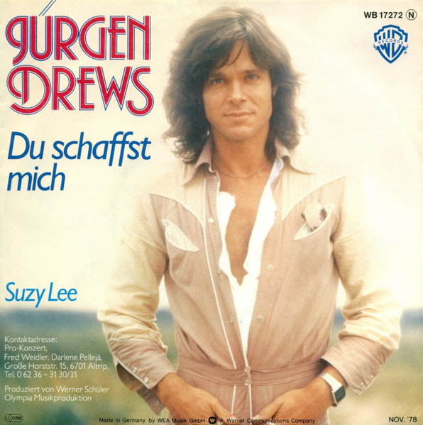 Bild Jürgen Drews – Du Schaffst Mich | 1978 | Vinyl, Stereo, 45 RPM, 7″, Single | Pop | Germany Schallplatten Ankauf